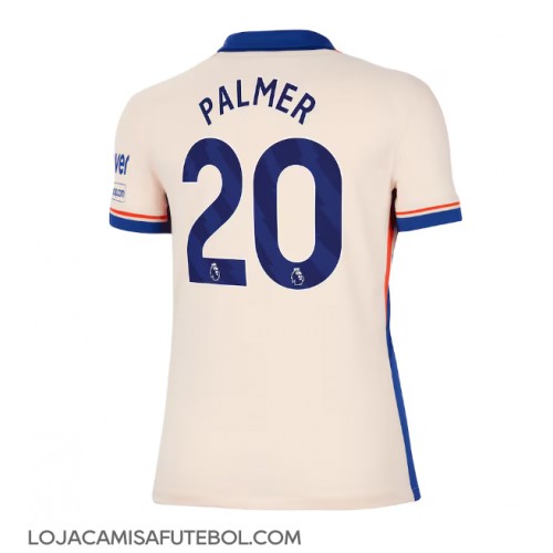 Camisa de Futebol Chelsea Cole Palmer #20 Equipamento Secundário Mulheres 2024-25 Manga Curta